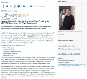 dr mark sweeney, tmj disorder treatment, dental spa in austin, cosmetic dentist in austin, dentistry