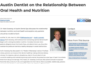 Austin Cosmetic Dentist on Nutrition